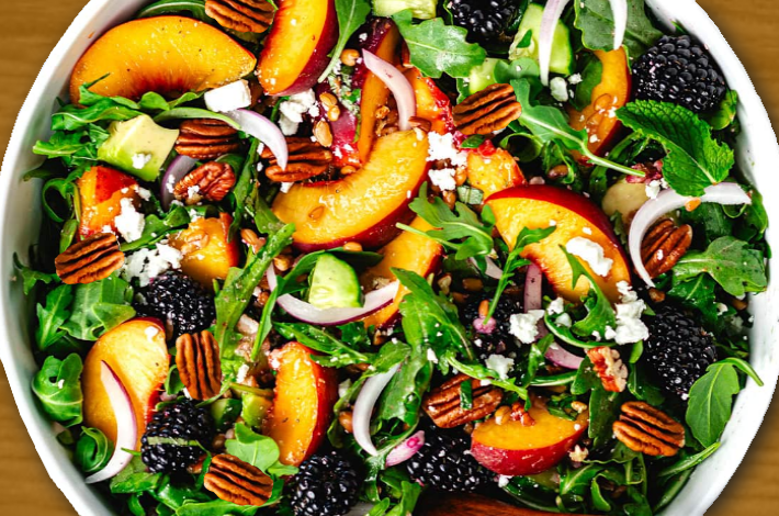 Arugula, Blackberry and Peach Salad
